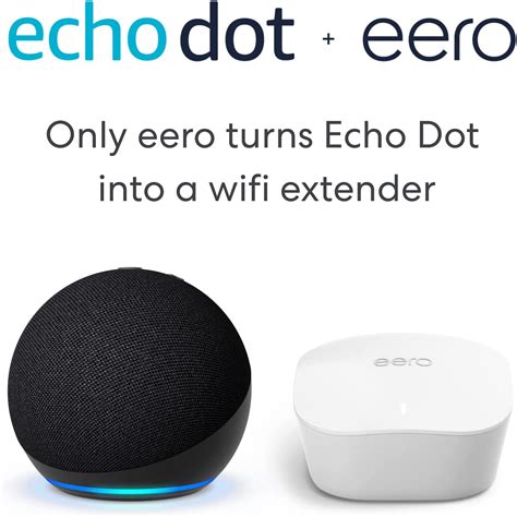 Amazon Official All New Echo Dot 5th Gen Charcoal With Eero Mesh