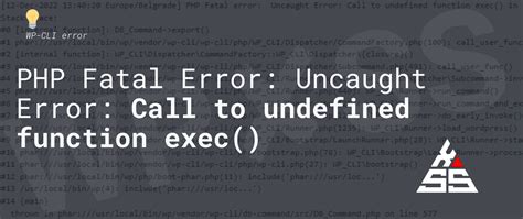 WP CLI Not Working Call To Undefined Function Exec WpXSS