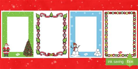 Editable A5 Christmas Card Insert Template Christmas