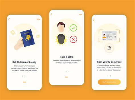 To avoid any fraud or abuse case. Onboarding Screens - Identity Verification App | Identity ...