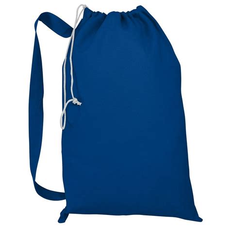 Heavy Duty Natural Cotton Canvas Laundry Bags Set Of 3 Large Royal