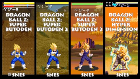 Dragon Ball Z Vegeta Graphic Evolution 1993 1996 Super Nintendo Snes