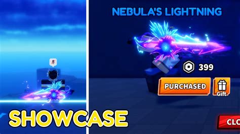 Buying Nebulas Lightning In Roblox Blade Ball Youtube
