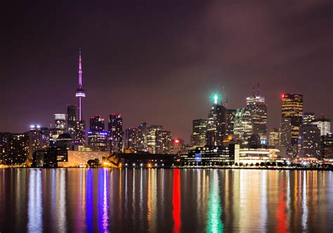 City Night Skyline Panorama