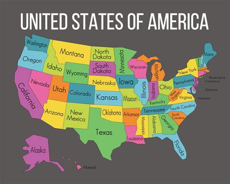 Map Of The Us Showing States Map 2023