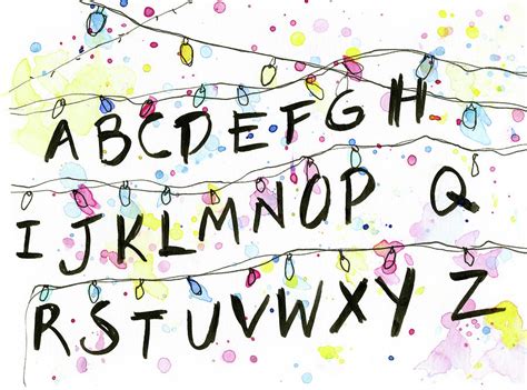 Check spelling or type a new query. Stranger Things Alphabet Christmas Lights Painting by Olga ...