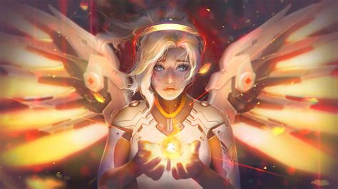 Wallpaper Video Games Blizzard Entertainment Mercy Overwatch Wings