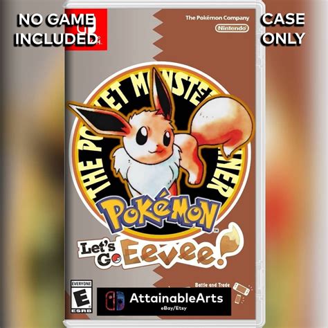 Pokémon Let S Go Eevee Boxart Personalizado De Nintendo Etsy México