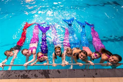 Little Girls Inspired By Disneys Ariel Learn To Swim