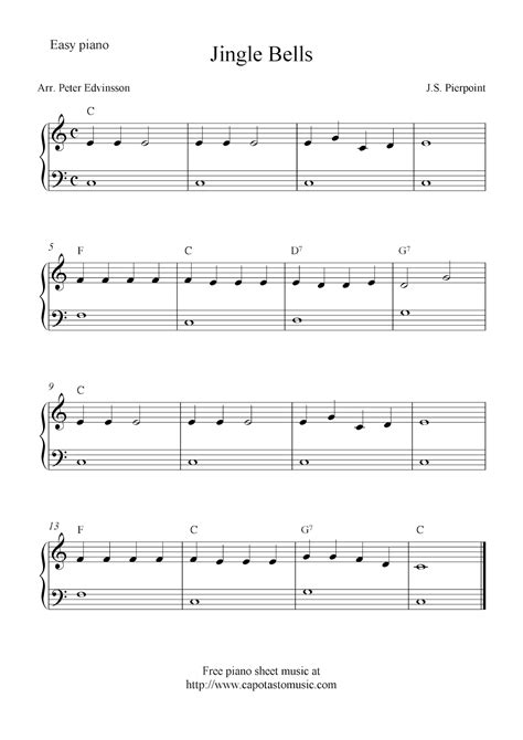 Christmas Piano Sheet Music Easy Free Printable Free Printable A To Z