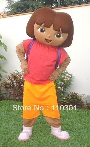 Adult Cartoon Dora Explorer Girl Character Mascot Costume Fancy Dress