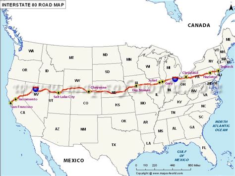 Interstate Map Us Interstate 80 Map California Travel Road Trips