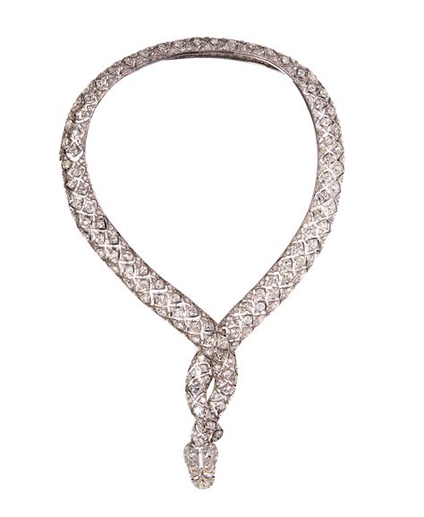 Impressive Retro Serpent Diamond Necklace Eleuteri