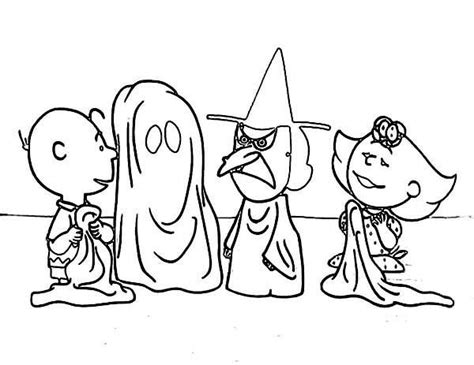 Halloween Peanuts Charlie Brown Coloring Page Coloring Sun Snoopy