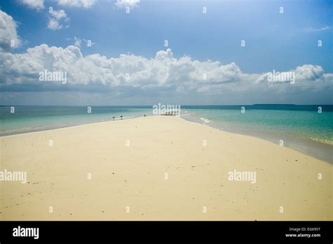 Breathtaking vista of the Indian Ocean off the Zanzibari coast Stock