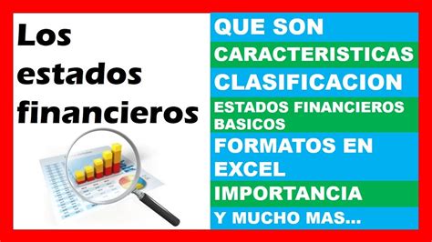 Los Estados Financieros 📑📊📈 Contabilidad Básica Youtube