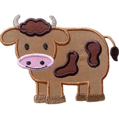 Boy Cow Applique By Cow Applique Machine Embroidery