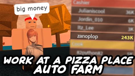 Work At A Pizza Place Autofarm Gui Roblox Exploiting Youtube