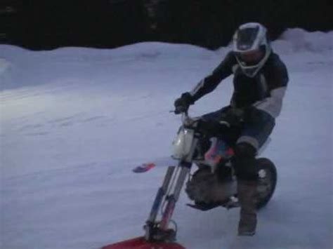 On the dirt, a rekluse clutch is a luxury. Dirt bike YCF riding ice snow bike conversion neige glace ...