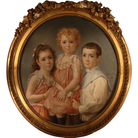 Late 19th C. Pastel Painting of 3 Children from France | Pastel painting, Painting, Pastel