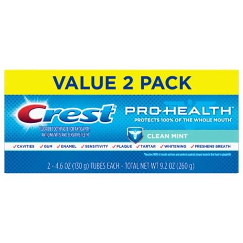 Crest Pro Health Toothpaste Smooth Formula Clean Mint Paste Twin Pack