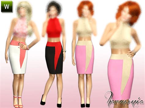 The Sims Resource Metallic Stretch Bodycon Skirt