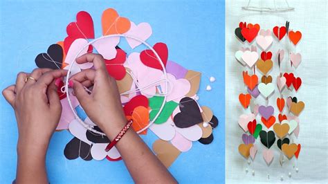 Diy Wall Hanging For Home Decor Hanging Paper Heart Handmade