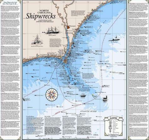 North Carolina Shipwreck Chart