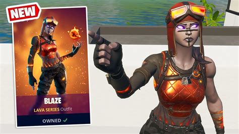 New Blaze Renegade Raider Skin Gameplay In Fortnite Youtube