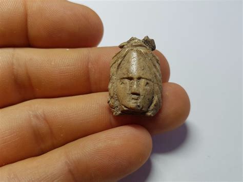 Fragment Of Roman Bone Hair Pin Face Of Roman Lady Antique Price