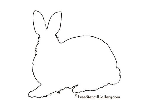 Rabbit Silhouette Stencil Free Stencil Gallery