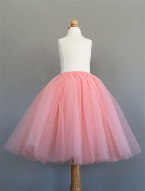 Long Toddler Tutu Flower Girl Tutu Long Tulle Skirt Pink Etsy