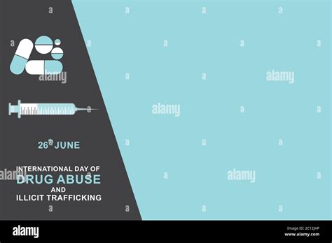 Vector Illustration of International Day against DRUG ABUSE and