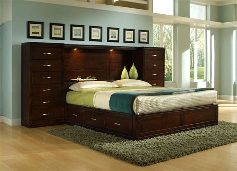 Find bookcase headboard from a vast selection of bedroom sets. Image result for king bedroom set with storage headboard ...