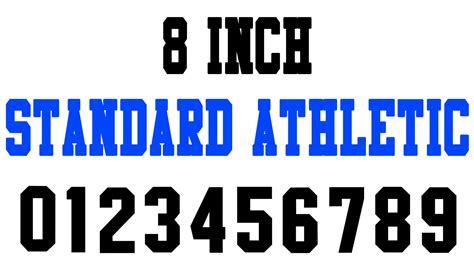 Numberstencilsnet 8 Inch Standard Athletic Number Stencils 100