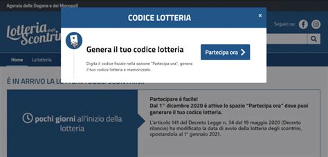 Per maggiori informazioni e per la registrazione all'area riservata puoi visitare il sito www.lotteriadegliscontrini.gov.it. Lotteria degli scontrini: ecco come si richiede il codice ...