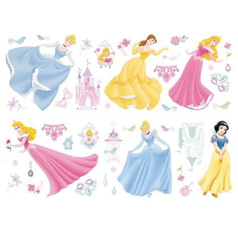 Disney Princess Jewels Stikarounds 37 Wall Stickers Ebay