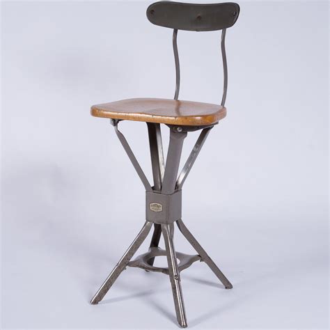 Vintage Industrial Factory Stool By Evertaut