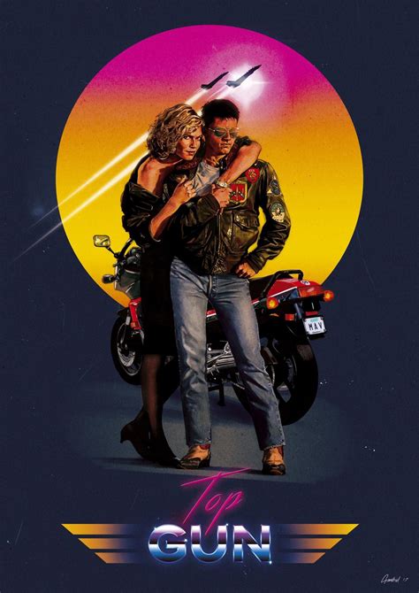 Copy of an original theatrical movie poster. Top Gun Outrun (Movie Poster) : outrun