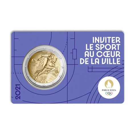 5 Monedas X Francia 2 Euros 2021 Olimpiada De Paris 2024 2ª