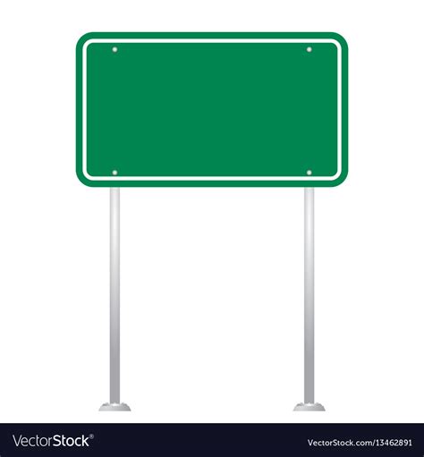 Blank Road Sign Board Royalty Free Vector Image