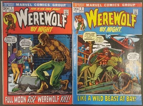 Werewolf By Night Lot 1972 Comic Books Bronze Age Marvel