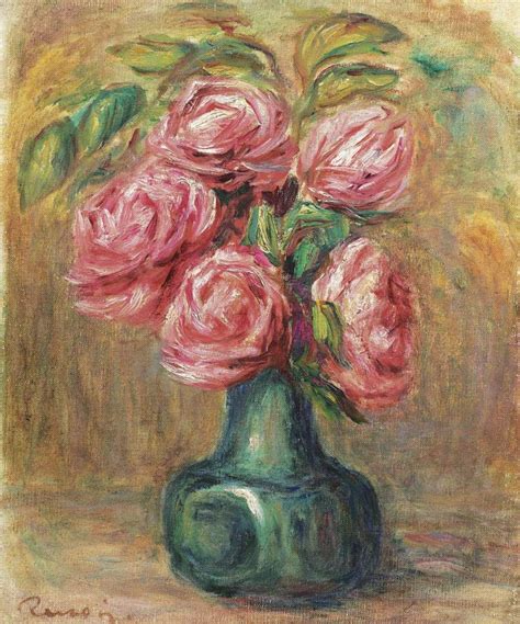 Vase Of Flowers Painting Pierre Auguste Renoir Oil Paintings Pierre