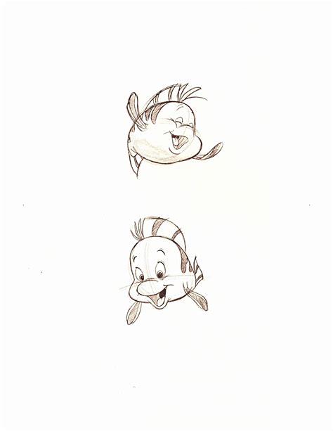 Flounder Disney Drawing