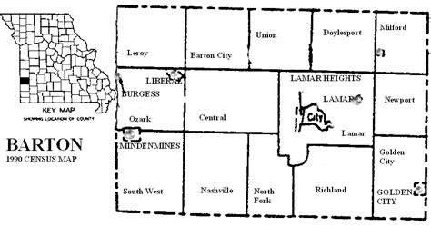 Barton County Missouri Maps And Gazetteers