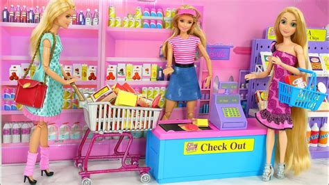 Barbie Supermarket Grocery Store Toy I Love 2 Shop Unboxing Barbie
