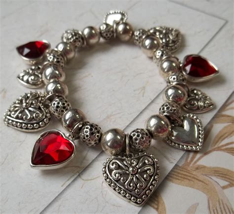 Simply Sweet Creations Valentines Day Jewelry Dangle My Heart Bracelet