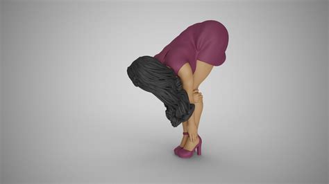 Girl Bend Over And Touch Legs 3d Model 3d Printable Cgtrader