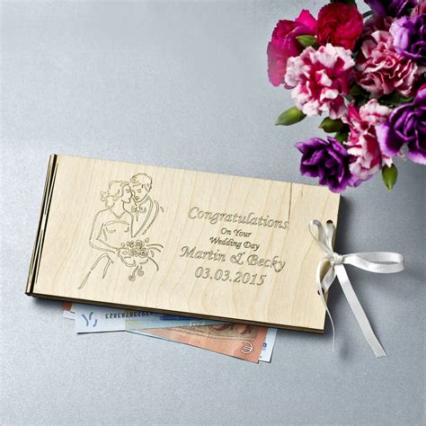 Give money in a homemade box. Personalised Wooden Money Wedding Gift Envelopes By Natural Gift Store | notonthehighstreet.com