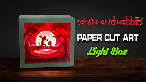 3d Paper Art Shadow Box Paper Cut Light Box Diy Youtube